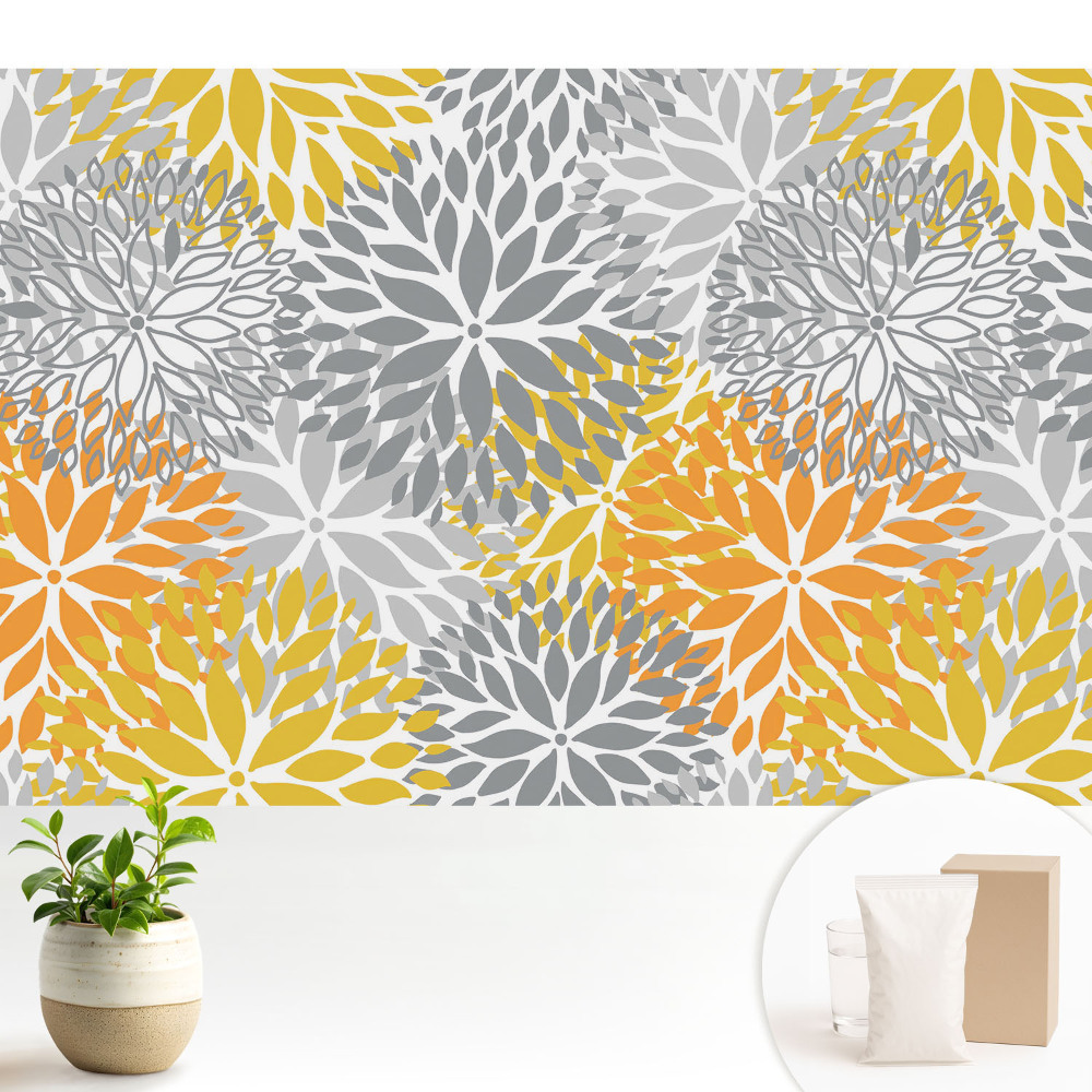 Nowoczesna fototapeta na wymiar Kwiatowe wzory symetryczne energia