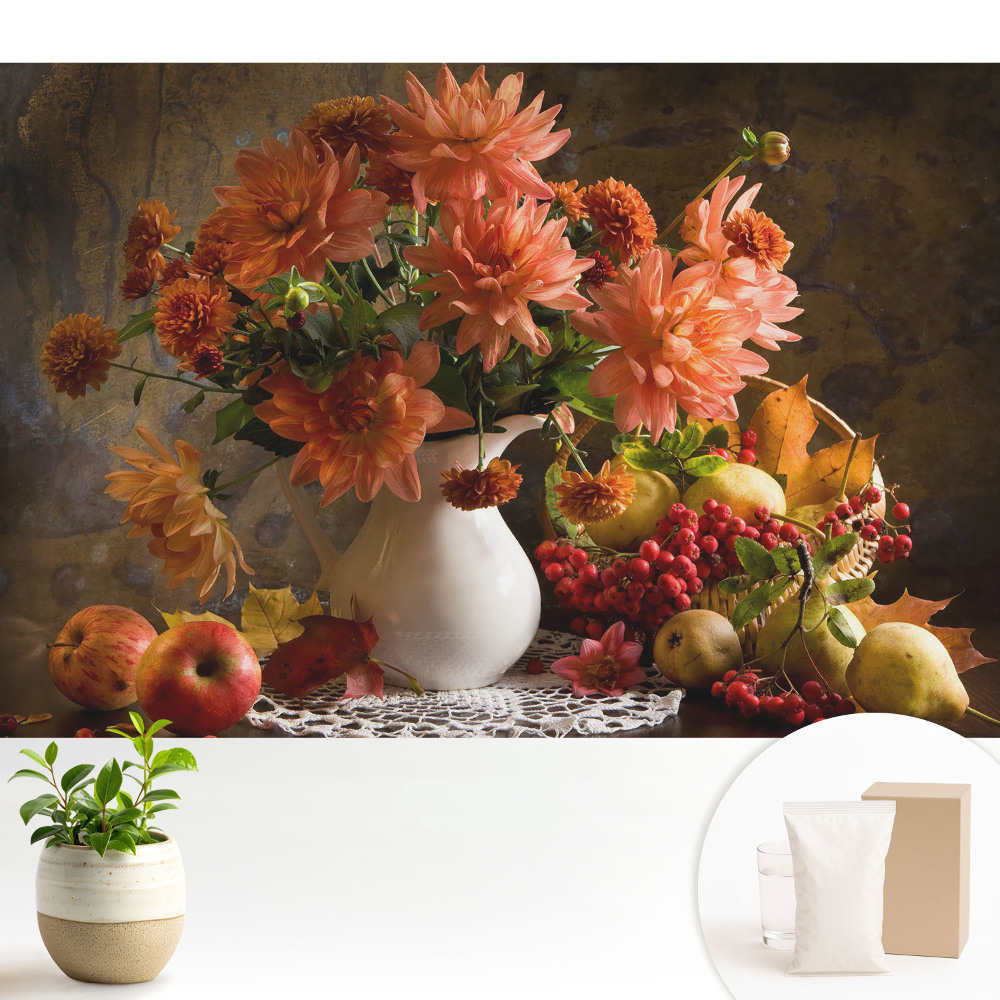Fototapeta flizelinowa do salonu Kwiaty z owocami