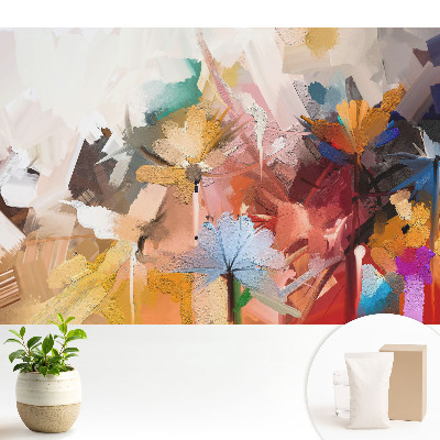 Fototapeta do salonu Abstrakcyjne kwiaty energia kolorów