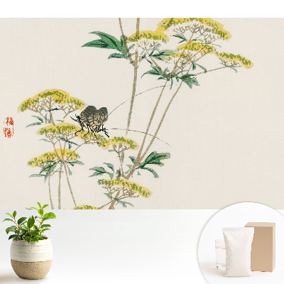 Fototapeta na wymiar do sypialni Subtelne kwiaty owad harmonia natura