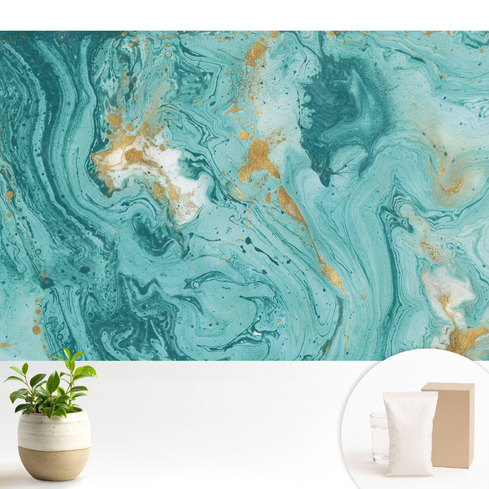 Fototapeta Turkusowe wzory abstrakcyjne elegancja kolorów