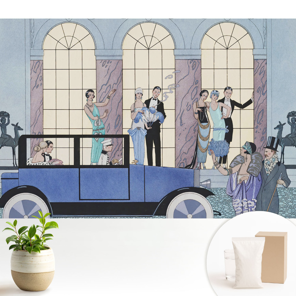 Fototapeta do salonu Stylowe stroje lat 20. eleganckie postacie