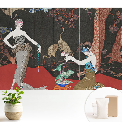 Fototapeta na wymiar do sypialni Art déco postaci i natura