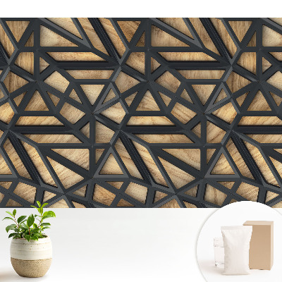 Nowoczesna fototapeta na wymiar Geometryczne trójkąty drewno harmonia