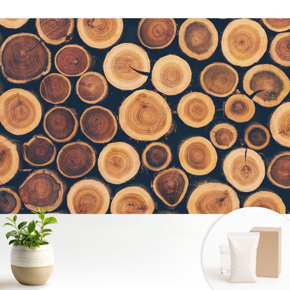 Fototapeta flizelinowa do salonu Rustykalne drewno naturalna symetria