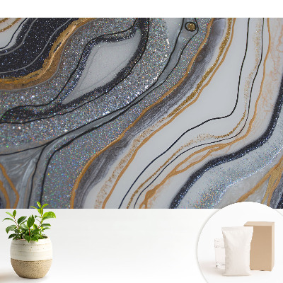 Fototapeta flizelinowa do salonu Abstrakcyjne fale elegancki blask.