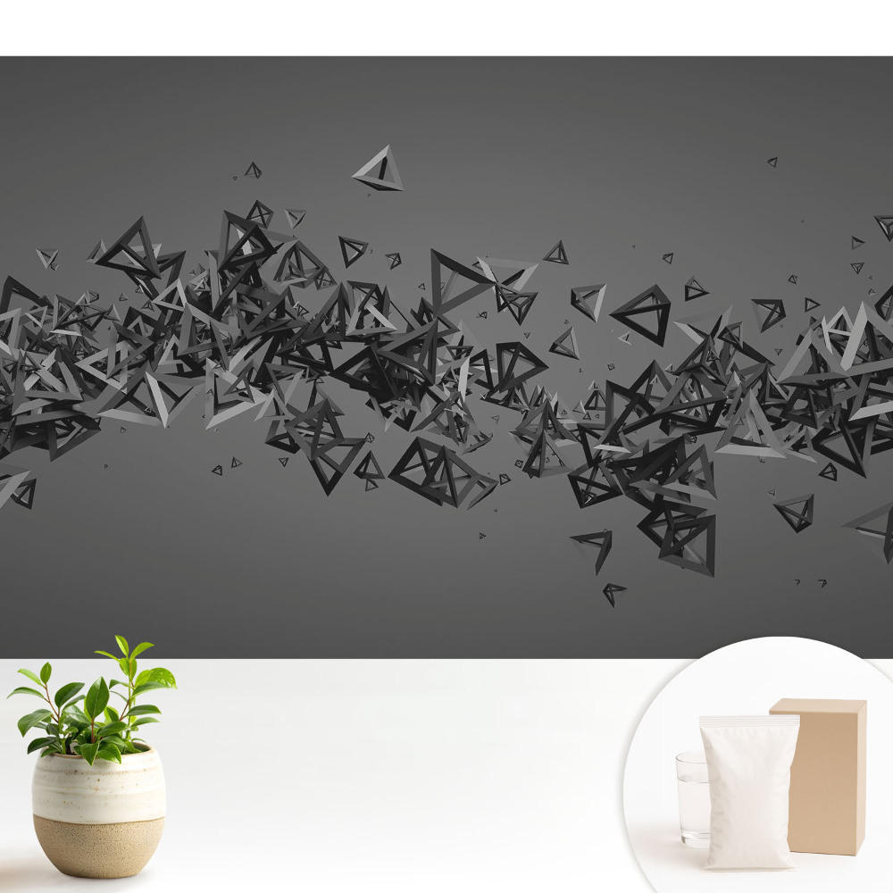 Fototapeta z nadrukiem na flizelinie Trójwymiarowe trójkąty chaos