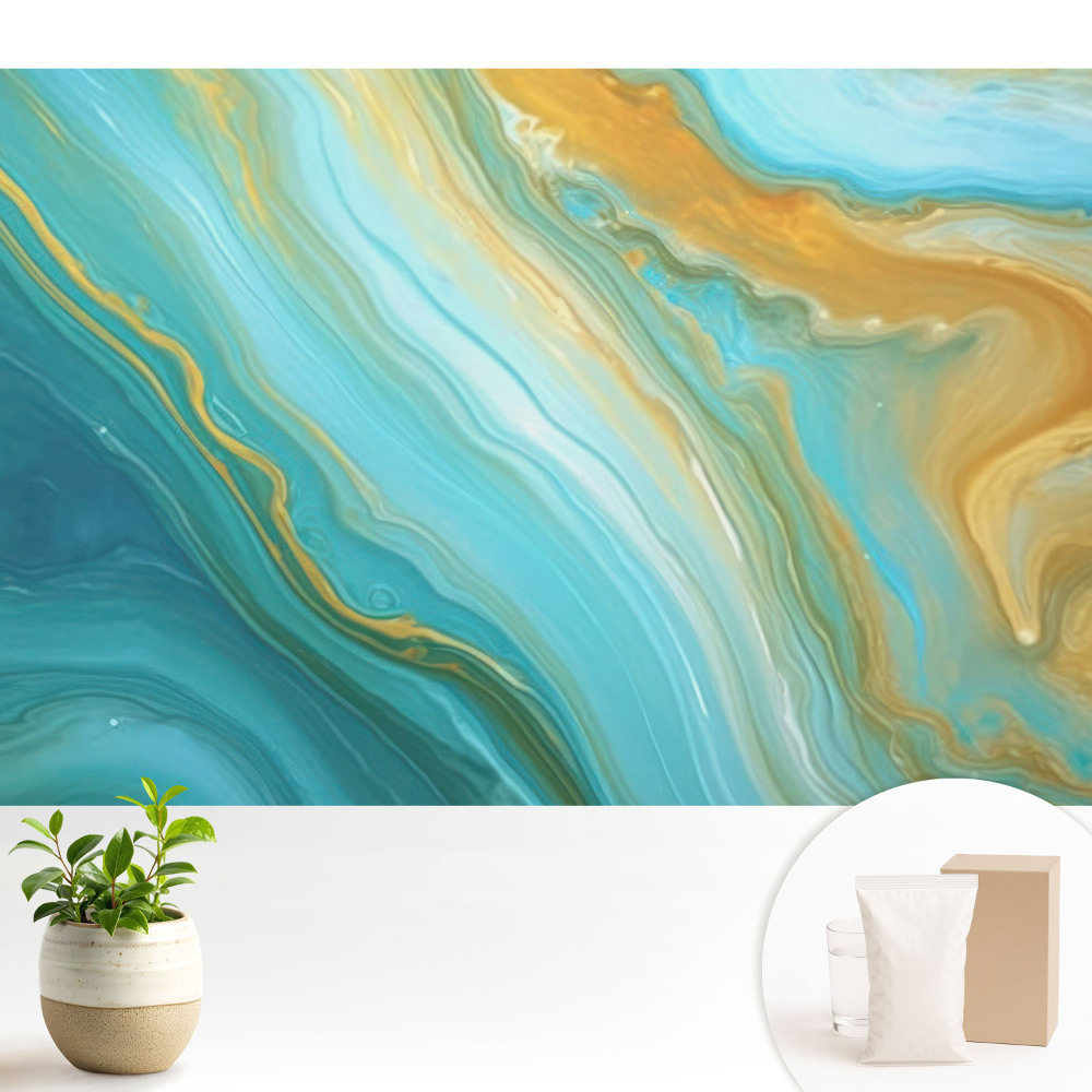 Tapeta fotograficzna flizelinowa Fale kolorów w abstrakcyjnym stylu