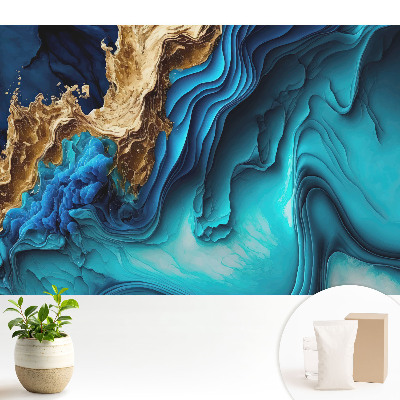 Fototapeta z nadrukiem na flizelinie Intensywne falowanie kolorów kontrastujących