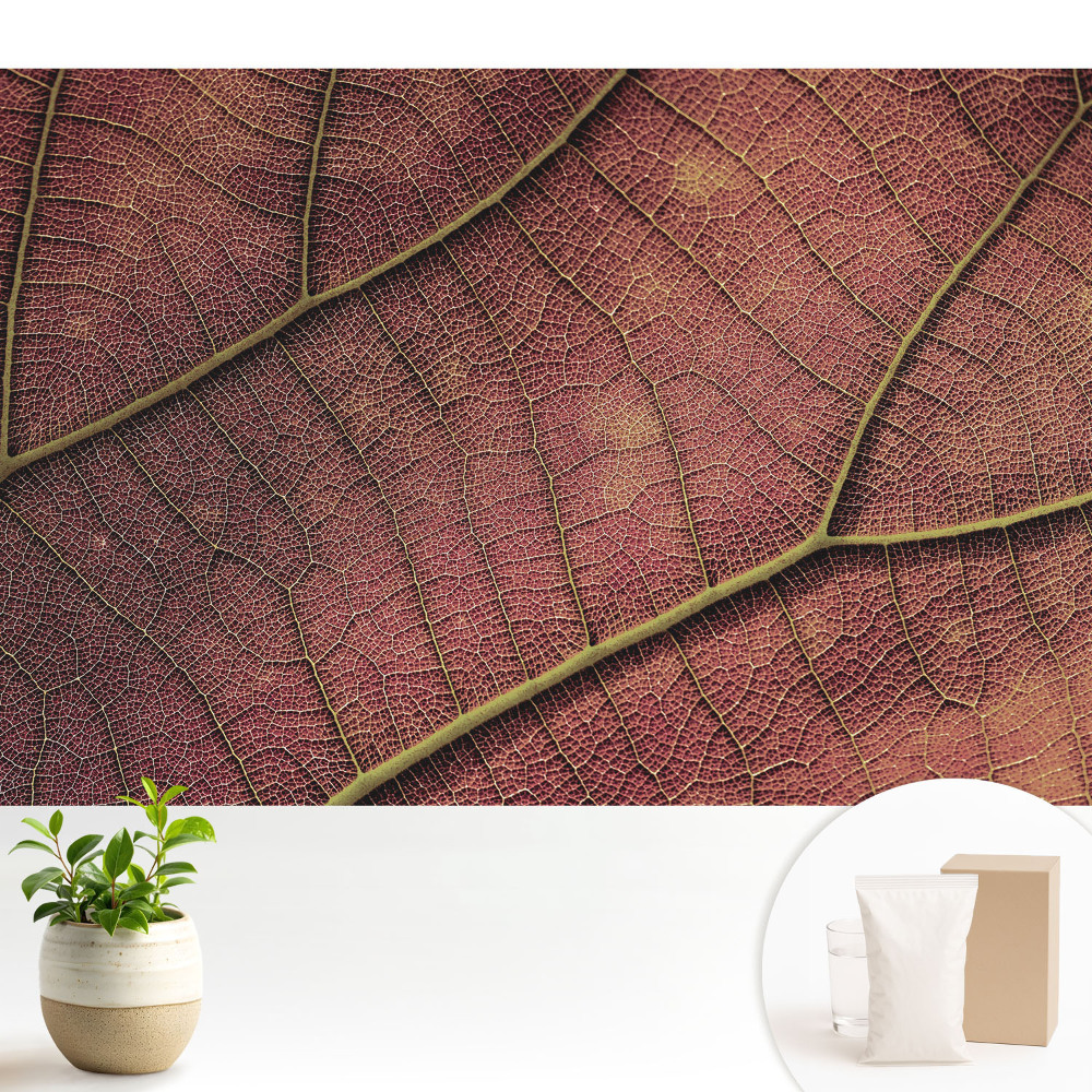 Fototapeta na wymiar do sypialni Struktura liścia pełna detali i kolorów