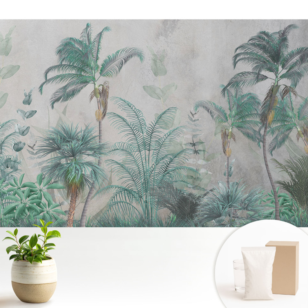 Tapeta fotograficzna flizelinowa Tropikalne palmy i liście