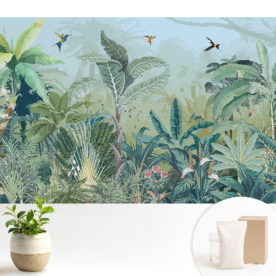 Fototapeta na wymiar do sypialni Egzotyczna dżungla pełna zieleni