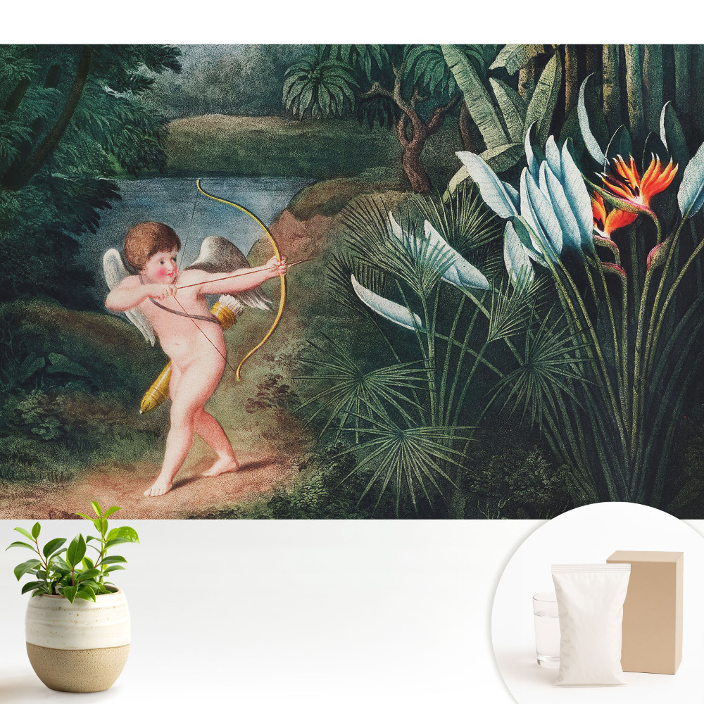 Nowoczesna fototapeta na wymiar Amorek w magicznej krainie