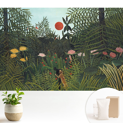 Tapeta fotograficzna flizelinowa Tropikalna dżungla słońce postać