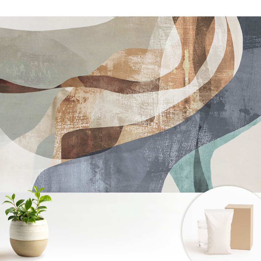 Tapeta fotograficzna flizelinowa Kolorowe falujące formy abstrakcyjne