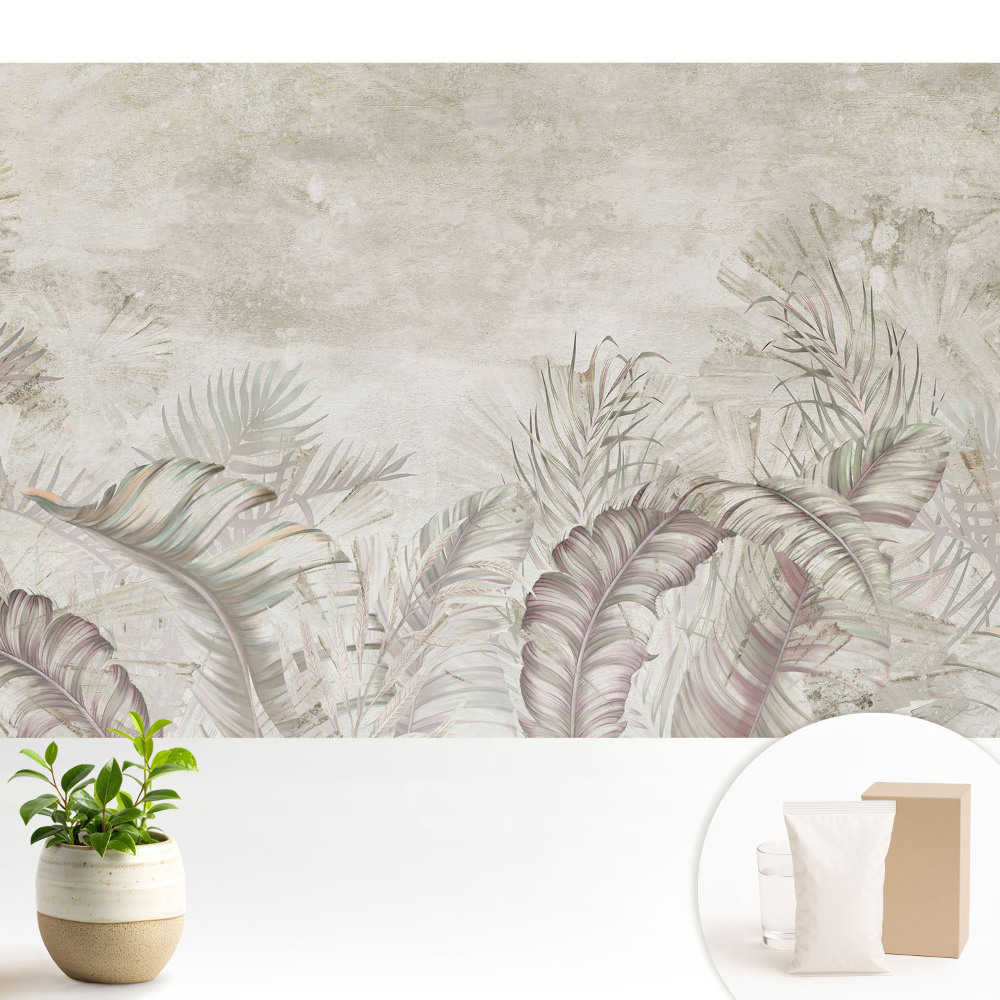 Nowoczesna fototapeta na wymiar Delikatna roślinność pastelowa