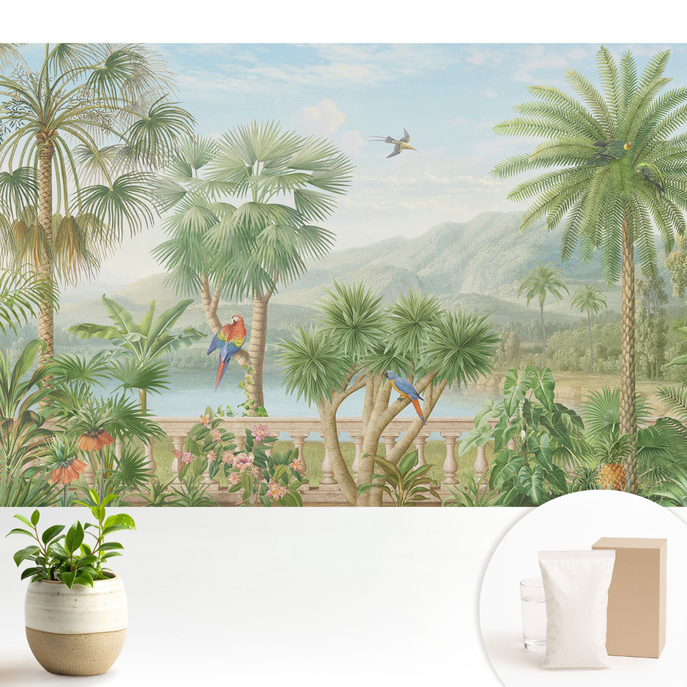 Fototapeta flizelinowa do salonu Tropikalny widok oazy natury