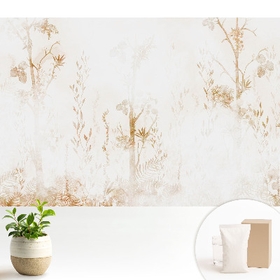 Tapeta fotograficzna flizelinowa Botaniczne motywy na jasnym tle