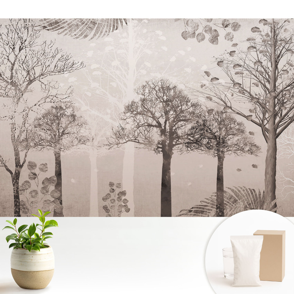 Fototapeta z nadrukiem na flizelinie Kojący leśny krajobraz