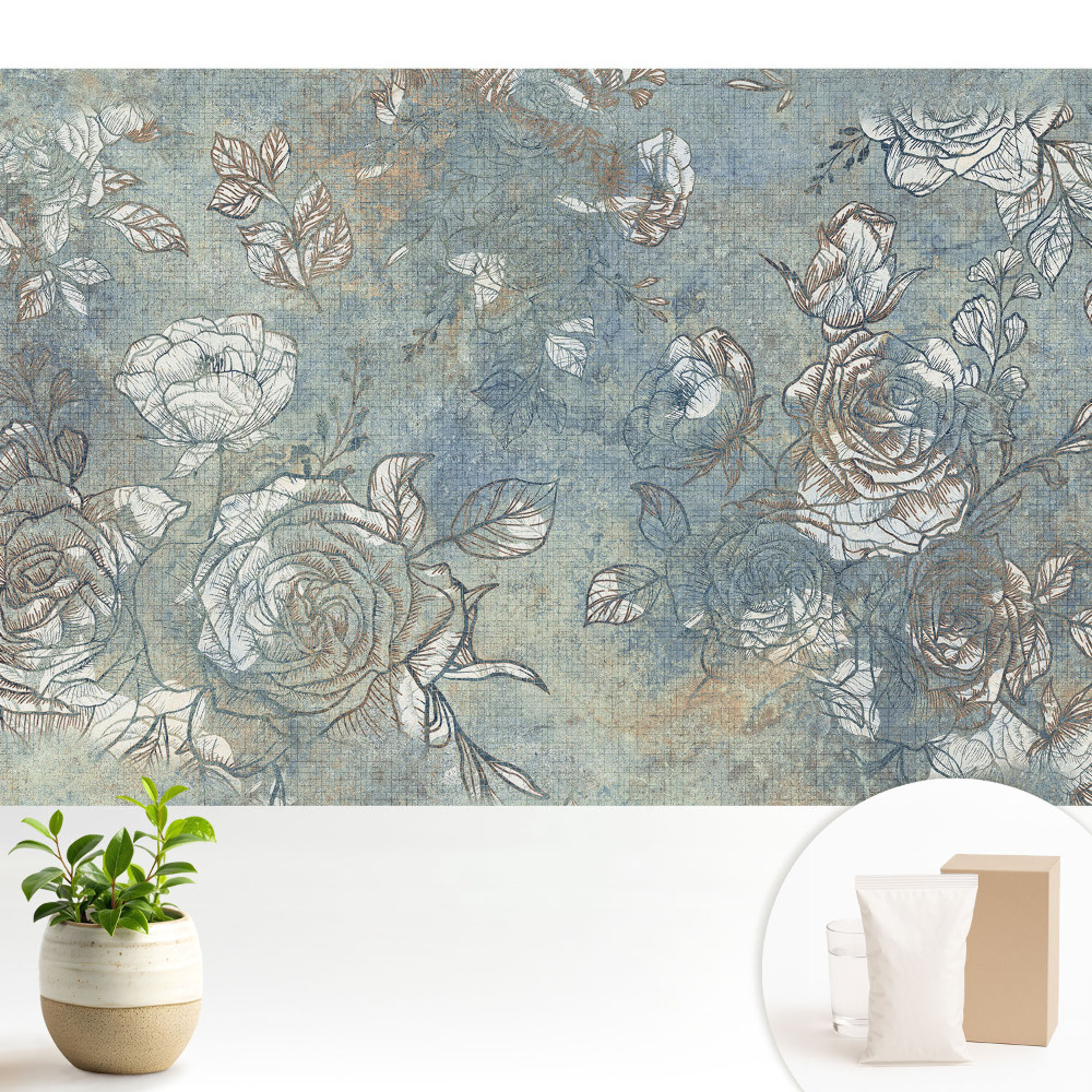 Fototapeta do salonu Rustykalny kwiatowy wzór