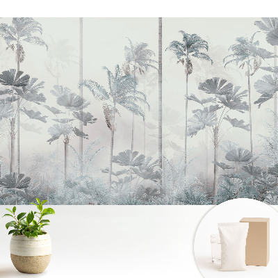 Nowoczesna fototapeta na wymiar Egzotyczne palmy w delikatnej mgle