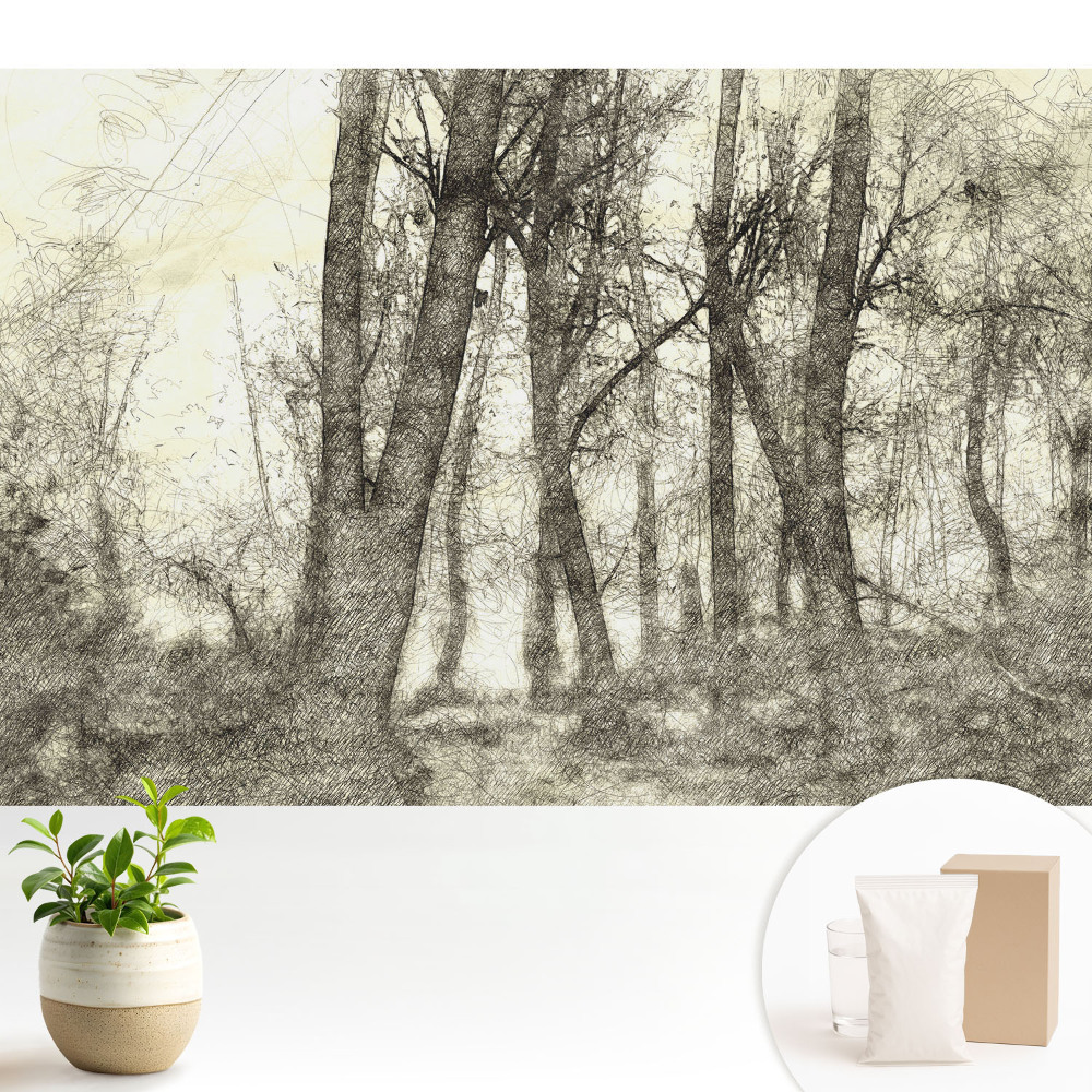 Fototapeta flizelinowa do salonu Kreskowy las nastrojowy pejzaż