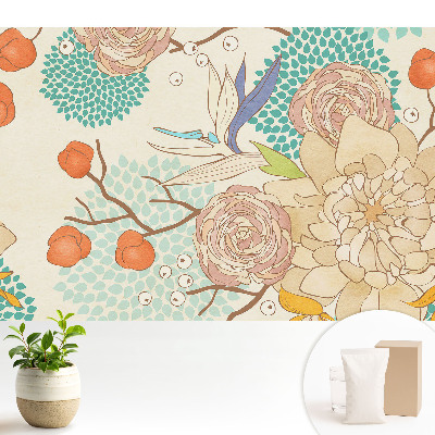 Tapeta fotograficzna flizelinowa Roślinne abstrakcje świeżość przytulność