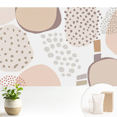 Fototapeta flizelinowa do salonu Beżowe owoce kropki abstrakcja