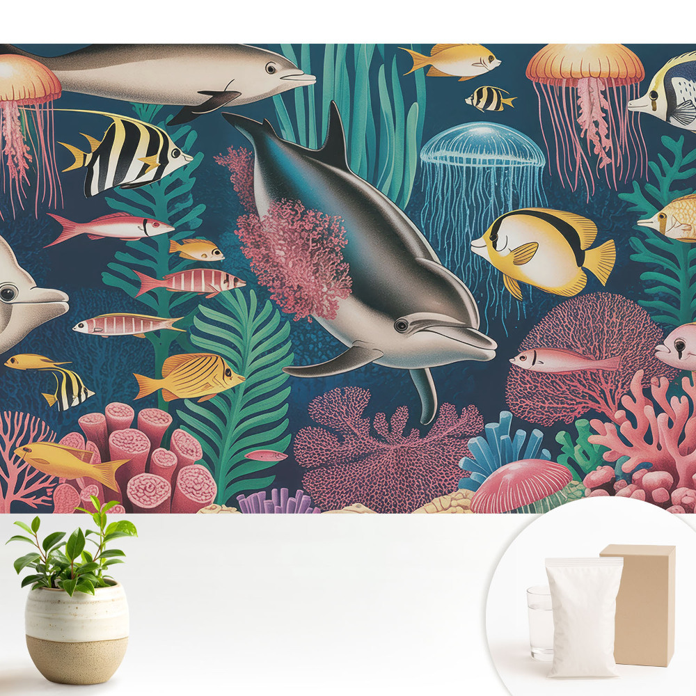 Fototapeta z nadrukiem na flizelinie Świat podwodny pełen kolorów