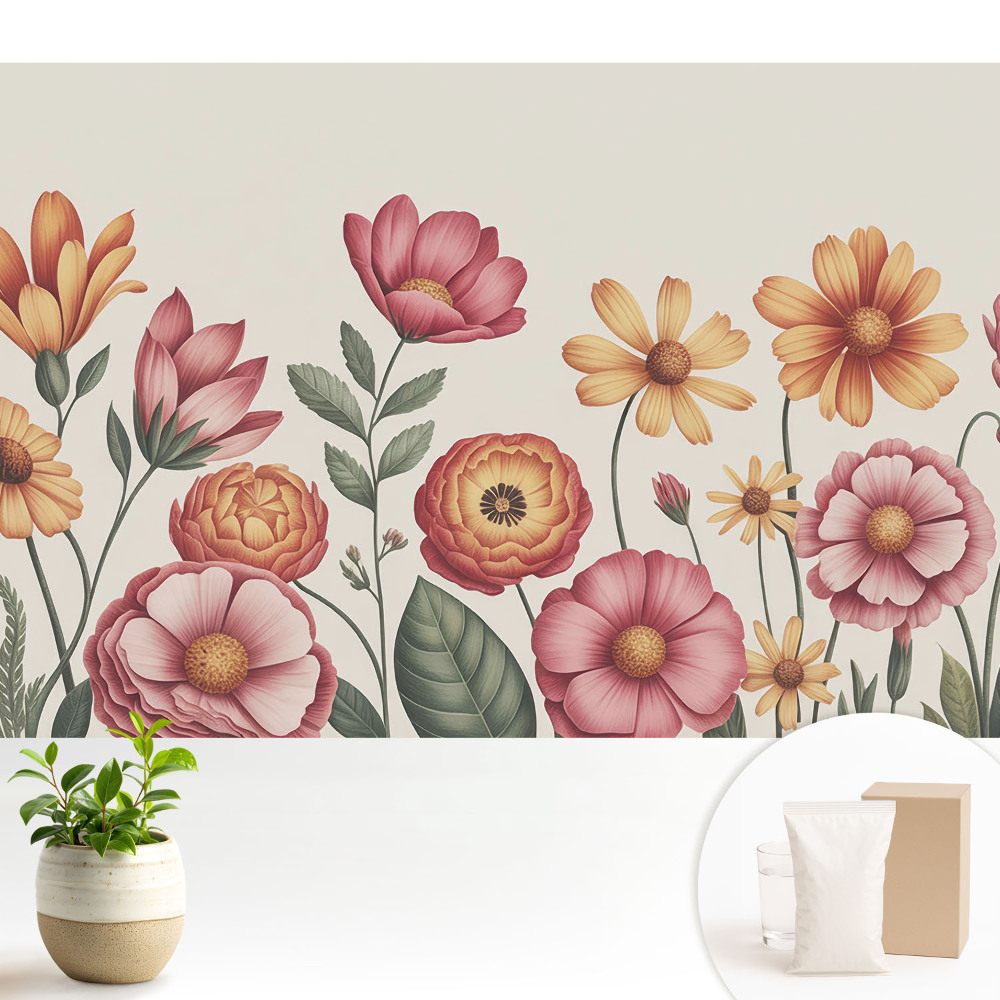 Fototapeta na wymiar do sypialni Kwiatowa elegancja klasyczny styl harmonia