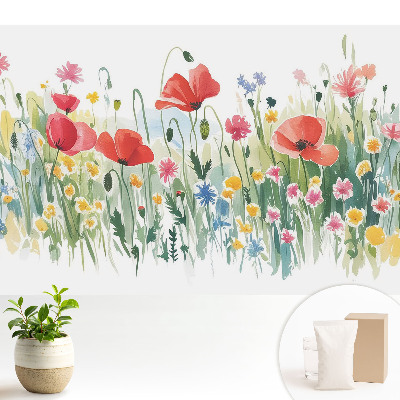 Tapeta fotograficzna flizelinowa Kwiaty na łące pastelowe kolory przyroda