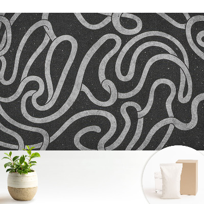 Fototapeta na wymiar do sypialni Faliste linie i abstrakcyjne kształty