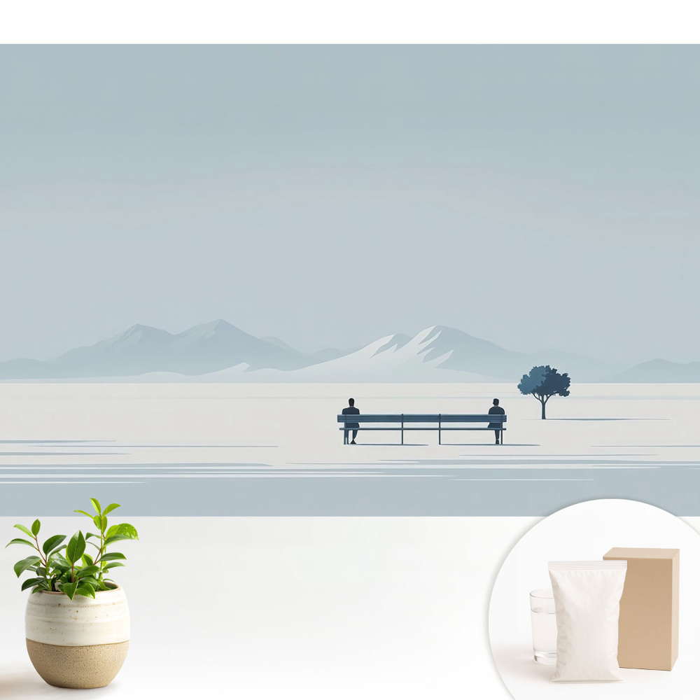 Fototapeta do salonu Spokój na ławce pod drzewem