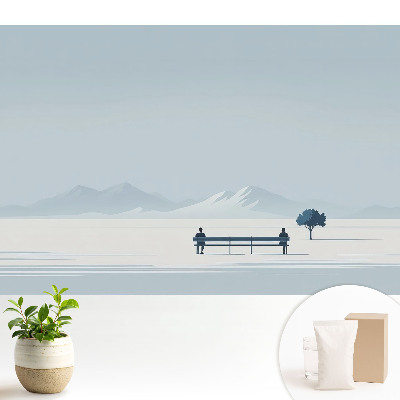 Fototapeta do salonu Spokój na ławce pod drzewem