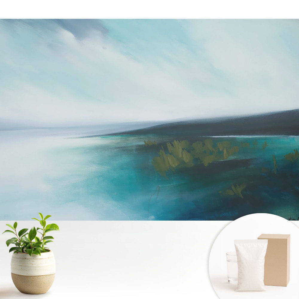 Fototapeta na wymiar do sypialni Abstrakcyjny błękitny pejzaż