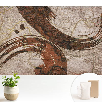 Fototapeta do salonu Stara mapa z abstrakcyjnymi akcentami