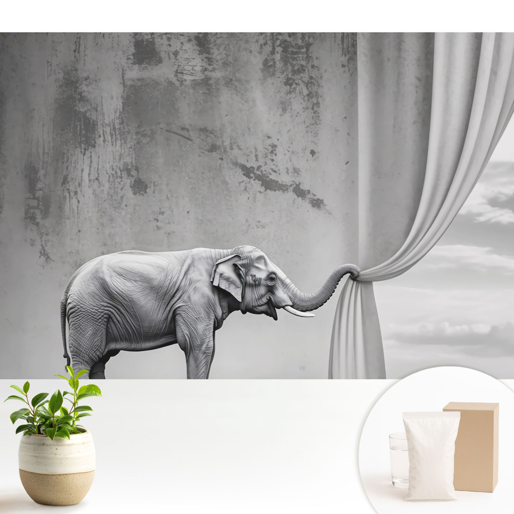 Tapeta fotograficzna flizelinowa Słoń w surrealistycznym świecie