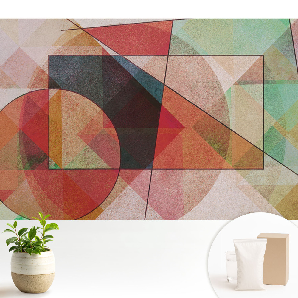 Fototapeta z nadrukiem na flizelinie Kolorowe formy geometryczne inspirujące