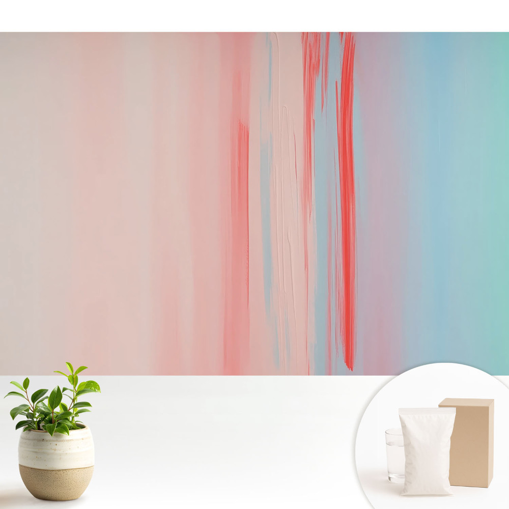 Fototapeta do salonu Pastelowe przejścia i czerwień