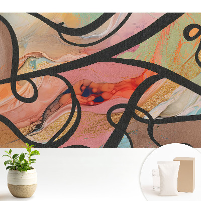 Fototapeta Abstrakcyjne fale i linie kontrastowe