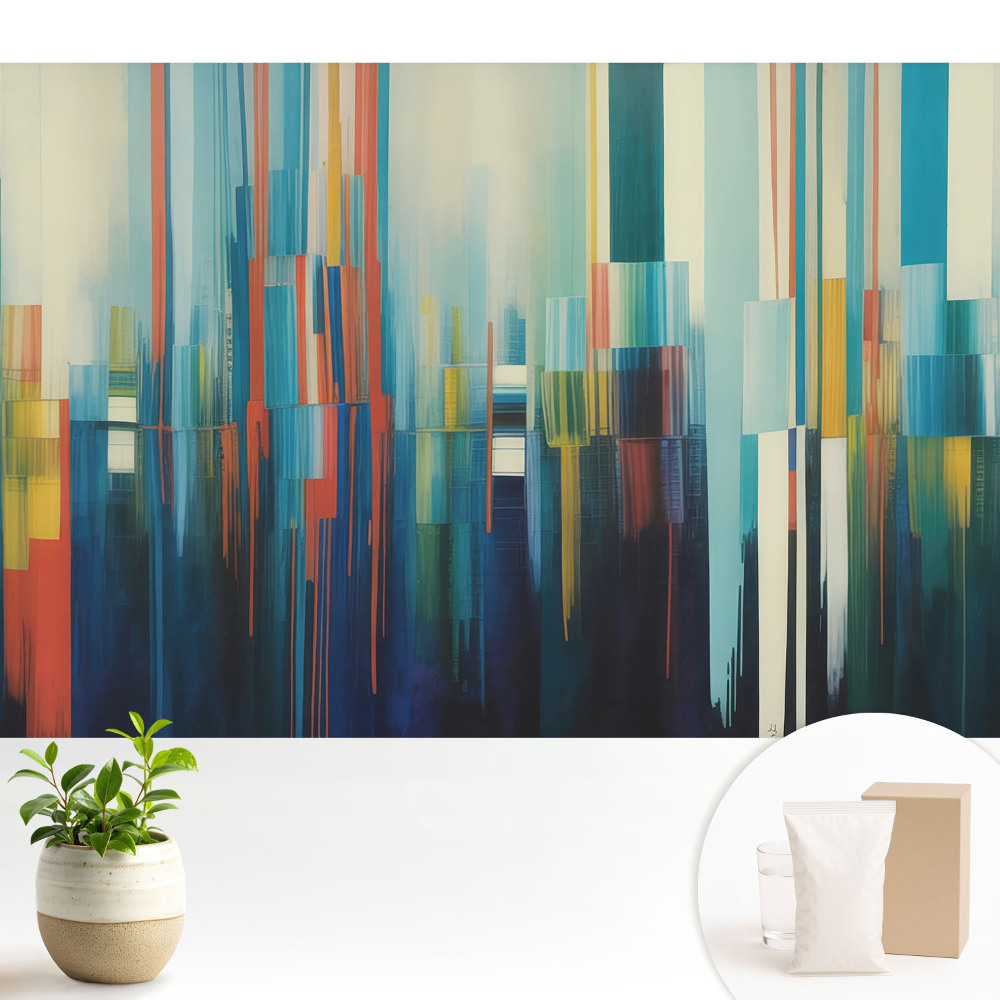 Fototapeta z nadrukiem na flizelinie Kolorowe pionowe pasy abstrakcji