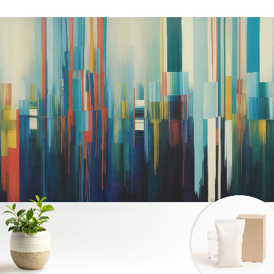Fototapeta z nadrukiem na flizelinie Kolorowe pionowe pasy abstrakcji