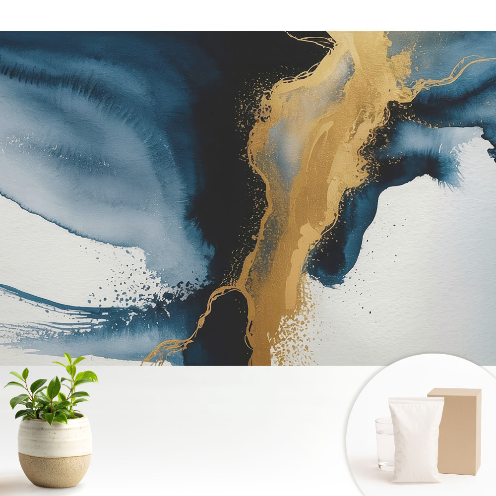 Fototapeta z nadrukiem na flizelinie Abstrakcyjny strumień kolorów i kontrastów