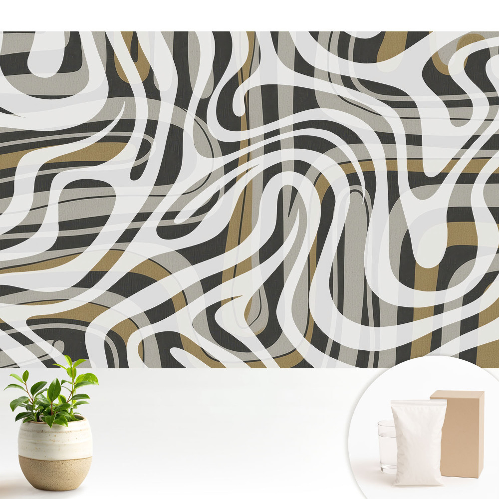 Tapeta fotograficzna flizelinowa Wyraziste linie ciepłe odcienie abstrakcja