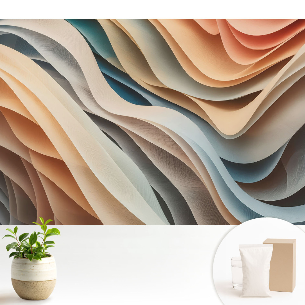 Fototapeta do salonu Pastelowe falujące warstwy abstrakcja