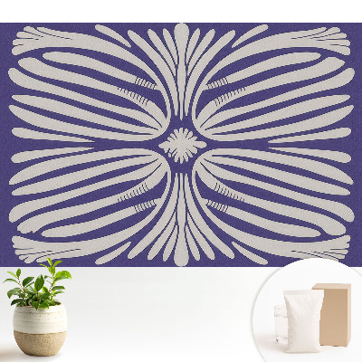 Fototapeta flizelinowa do salonu Symetryczne motywy kwiatowe na fiolecie