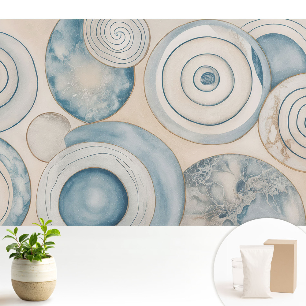 Fototapeta do salonu Niebieskie spirale nowoczesna abstrakcja