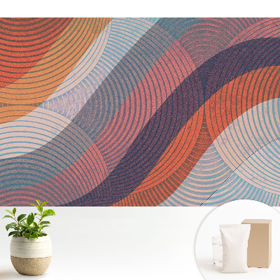 Tapeta fotograficzna flizelinowa Kolorowe falowane linie abstrakcja