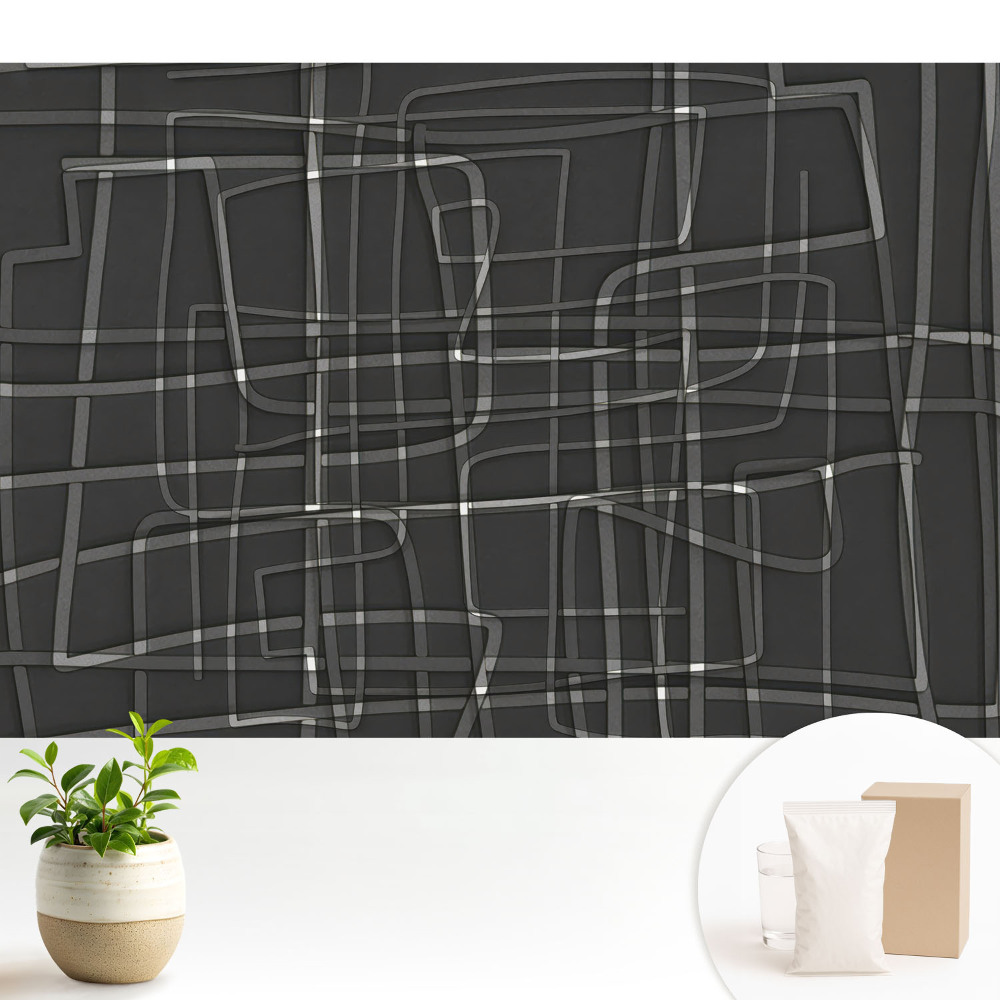 Fototapeta flizelinowa do salonu Geometria i rytm na ciemnym tle