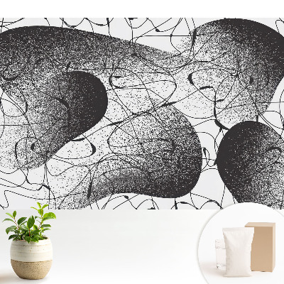 Fototapeta na wymiar do sypialni Czarne linie na białym tle